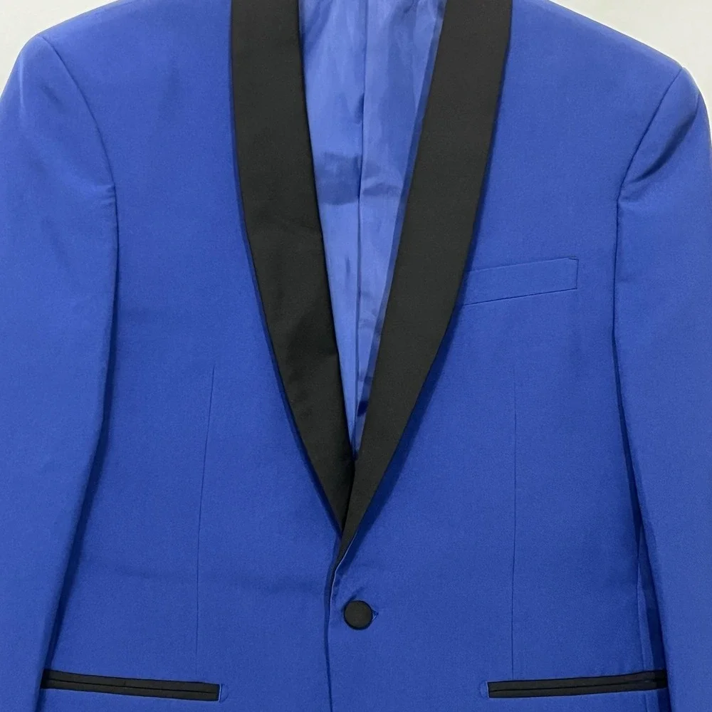 Braveman Blazer Jacket Double Vent Sport Coat Blue Black Men Size 38R Pre-Owned